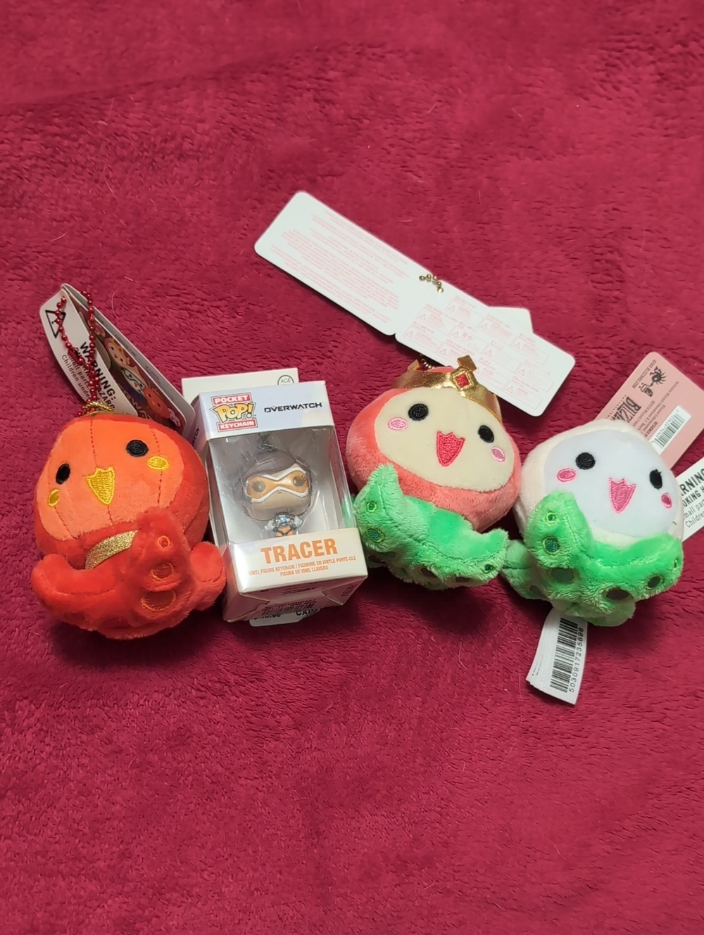 Pachimari Plush Toy Keychain - Orange, Pink, White And Tracer Pocket Pop!
